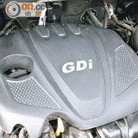 導入GDI燃油噴注技術的2.4公升直四引擎，最大馬力達到192ps。
