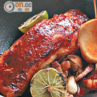 Achiote-Barbecued Salmon with Chayote Slaw $198