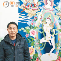 27歲的Yonten完成6年課程後，已在工作室工作兩年，他最喜歡繪畫的畫像是Tara（度母）。