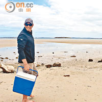 Coffin Bay National Park內的Gunyah Beach景色怡人，每逢周末當地人都會來欣賞風景，順便摸蜆。