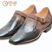 CHOO.08°Bay啡色麂皮×漆皮紳士鞋 $7,390