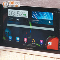 Yoga Tablet 10 HD+支援全高清顯示，插入microSIM卡便可流動上網睇片。 售價：$2,999