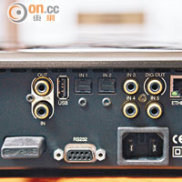 Stream X2備有LAN、光纖等插口，更可透過USB接駁電腦。