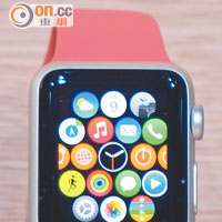 Apple Watch主畫面改用圓形顯示已安裝的程式。