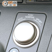 配備3種駕駛模式，分別是ECO、NORMAL及SPORT。