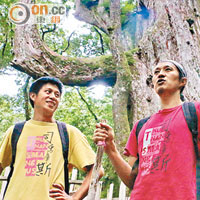 拉互依（左）希望巨木可以保存，讓下一代仍能感受大自然的美好。
