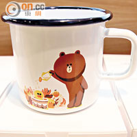 最人氣的熊大，其搪瓷杯更是可愛，NT$930（約HK$233）。