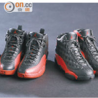 送齊11代至14代4對經典Air Jordan波鞋（由左至右），質感同花紋似足真鞋。