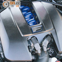 全新的V8自然吸氣引擎，馬力達到477ps。