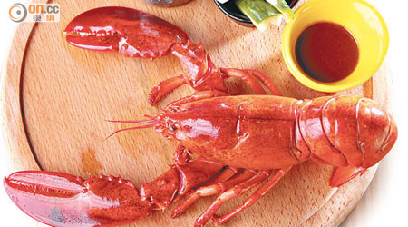 Whole Maine Live Lobster $320<br>原隻龍蝦肉質爽口彈牙，雖然海鮮汁能使龍蝦更為鹹香，但建議先試原味龍蝦的鮮甜，才沾醬汁來吃。