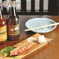 燒明太子 $78、Mango Beer $48、White Truffle Beer $58<br>原條明太子味道鹹香，配清淡的新潟手工啤酒，更能突出其鮮香味道。