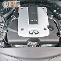 沿用2.5公升V6引擎為動力核心，馬力輸出亦維持於222hp。