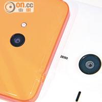 Lumia 640（左）採用一般鏡頭，而640 XL（右）則用上蔡司鏡頭。