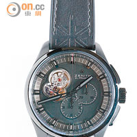 E1 Primero Chronomaster 1969 Rolling Stones鈦合金腕錶（全球限量1000枚）$109,900<br>以樂隊The Rolling Stones命名的腕錶，以鏤空錶盤方式呈現，錶底刻有樂隊的經典logo，錶帶上亦印有英國國旗，滲出搖滾味道！