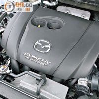 SKYACTIV-G引擎極慳油，前驅版的油耗更僅7L/100km。