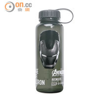 黑色Iron Man Print Bottle $199