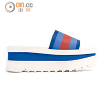 STELLA McCARTNEY紅×白×藍色厚底拖鞋 $5,170（J）