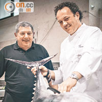 名廚Luigi Pomata（右）於5月12至18日期間來港大展廚藝。