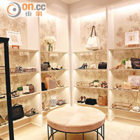 中環ifc的時裝店設有品牌全亞太區最大的鞋履區。