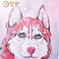 在台灣生活期間，Kevin認識了一頭很有個性的Husky狗，名為「大哥」。今年初，他畫了這幅名為《堅定》的畫作去紀念牠。