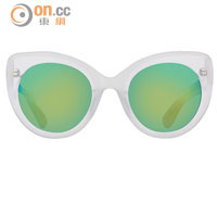 Linda Farrow×Erdem白×綠色鏡片太陽眼鏡 $3,250 （A）