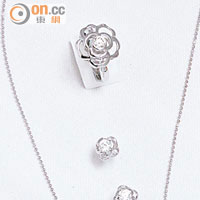 Peonia Diamond系列吊墜、戒指 未定價<br>耳環 $31,500起、戒指 $15,200起
