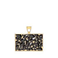 Crystal Ring Clutch金×黑色水晶Clutch Bag $46,300