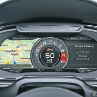 數碼化儀錶板尺寸達12.3吋，提供豐富的行車資訊。