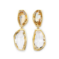 「Neva」金色珠粒水晶耳環 $2,500（A）