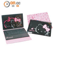 WMP Grace 10 Light黑色Hello Kitty版擁有10.1吋1,280×800解像度屏幕、Atom Z3735處理器、32GB內存，附上可拆式鍵盤。<br>售價：$2,488