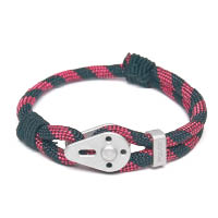 Yosemite黑×紅色925鍍銀扣手繩 $395