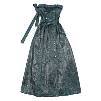 JINNNN黑色絲絨連身裙 $15,600（A）