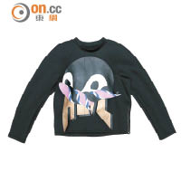 黑×彩色企鵝圖案衞衣 $1,390