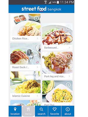 透過此App，可輕鬆找到120間曼谷食肆的詳細資料。