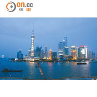 浦東區的高樓建築，成了上海的一大招牌風景。