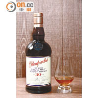 Glenfarclas 30 year Old Single Malt Scotch Whisky $450<br>曾於2005年國際烈酒挑戰賽中奪獎，酒廠至今依然是由始創的Glenfarclas家族營運，並以最傳統的方法釀製；威士忌富雪莉木桶、堅果和花香氣息，入口散發朱古力的香甜味。