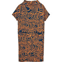 啡×橙色幾何圖案連身裙$350