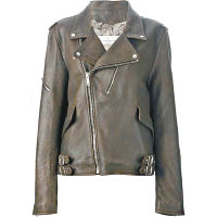 GOLDEN GOOSE DELUXE BRAND墨綠色Biker Jacket 約$20,000（I）