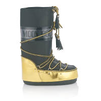 金色閃亮皮革雪靴  $6,250