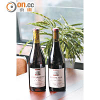 圖七 <br>（左）Pinot Noir Domaine Derain Gevrey-Chambertin  ”En Vosne ”Burgundy, France 2011 $1,180、（右）Pinot Noir Domaine Derain Pommard  ”Les Petits Noizons ” Burgundy, France 2011 $1,080