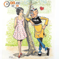 《榕樹下》描繪老夫子跟陳小姐談心的情景。