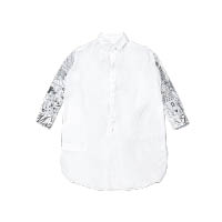 zucca白× 黑色圖案衫袖恤衫 $2,299（P）