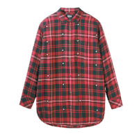 izzue紅×黑色格紋恤衫 $799（O）