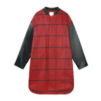 b+ab 紅×黑色格紋長恤衫 $1,899（M）