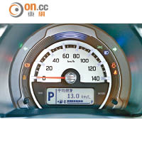 單圈儀錶板底部附設屏幕，為駕駛者提供多項行車資訊。