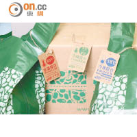 濕貨包裝以中、英、印尼和菲律賓文標明存放溫度，方便家傭處理，確保食材品質。