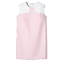 粉紅×白色皮革無袖連身裙 $3,100