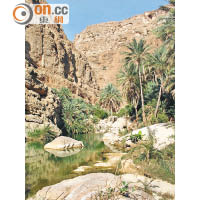 雨水令Wadi Ghul變成河流，滋養了同名的村落，為村民帶來灌溉的水源。