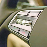 多功能軚環可控制車上多個系統，包括音響及通訊功能。