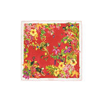 紅色花卉圖案絲巾 $3,100